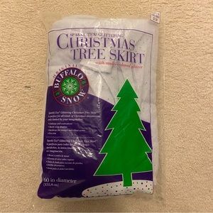 Faux Snow Christmas Tree Skirt